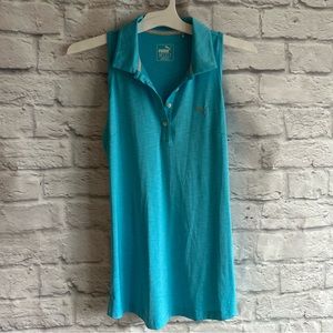 PREOWNED UNDER ARMOUR BLUE STRIPE SLEEVELESS TANK TOP WOMENS XS